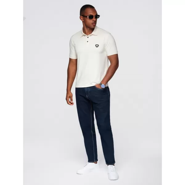  Herren t -Shirt mit einem Kragen OMBRE OM-POSS-0150 CREME 