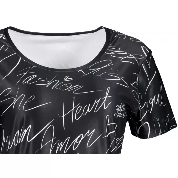  Erweitertes Premium-T-Shirt für Damen ALTISPORT VOJ/ALW084SAT02 SCHWARZ 