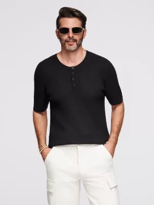 Hemd OMBRE OM-TSCT-0254 SCHWARZ