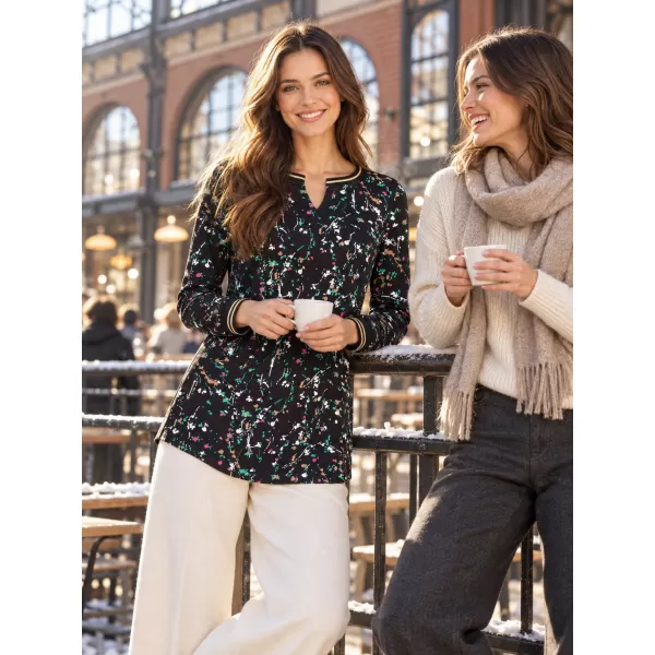  Langes T-Shirt für Damen ALTISPORT GUSSIE SCHWARZ 