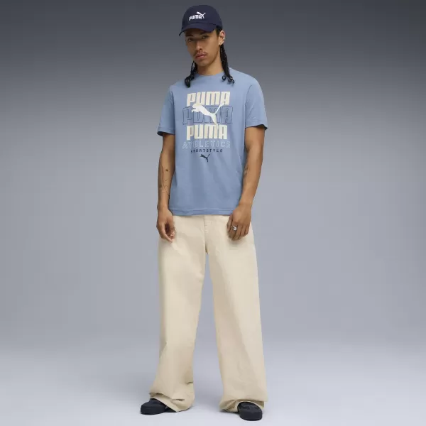  Hemd PUMA GRAPHIC STACKED GRAPHIC TEE 68803834 COOL BLAU 