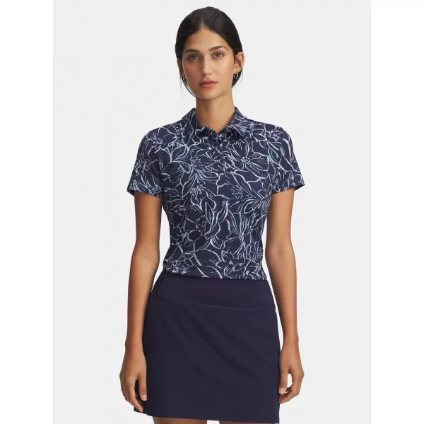  Damen-T-Shirt UNDER ARMOUR UA PLAYOFF 3.0 PRINTED POLO 1387148-411 BLAU 