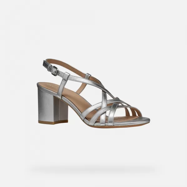  Damensandalen GEOX VIRNILISA 65 S SILBER 