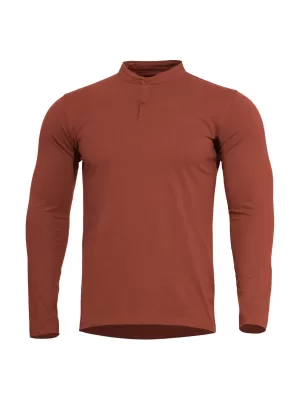 Hemd PENTAGON ROMEO 2.0 HENLEY SHIRT K09016 KASTANIENBRAUNES ROT