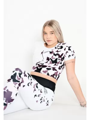 Funktionelles Premium-Crop-Top für Damen ALTISPORT VOJ/ALW022TR07 WEIß