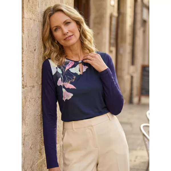  Damen-T-Shirt ALTISPORT GLADYS DUNKELBLAU 