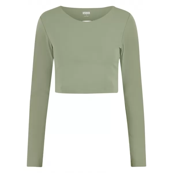  Damen-T-Shirt URBAN CLASSICS TB7807 MATCHA-GRÜN 