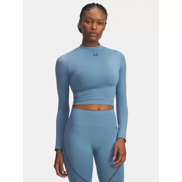  Damen-T-Shirt UNDER ARMOUR UA VANISH SEAMLESS LS 6000645-418 BLAU 