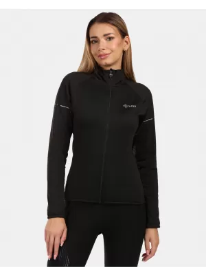 Fleece-Sweatshirt für Damen KILPI JUNIE-W ZL0207KI SCHWARZ