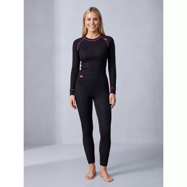  Thermo-Set für Damen ALTISPORT GOLDA SCHWARZ/ROSA 