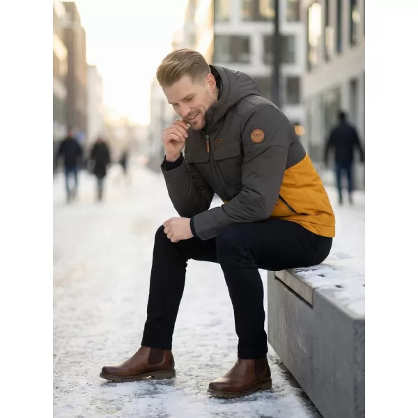 Herren-Winterjacke KIXMI VOLKER SENF 