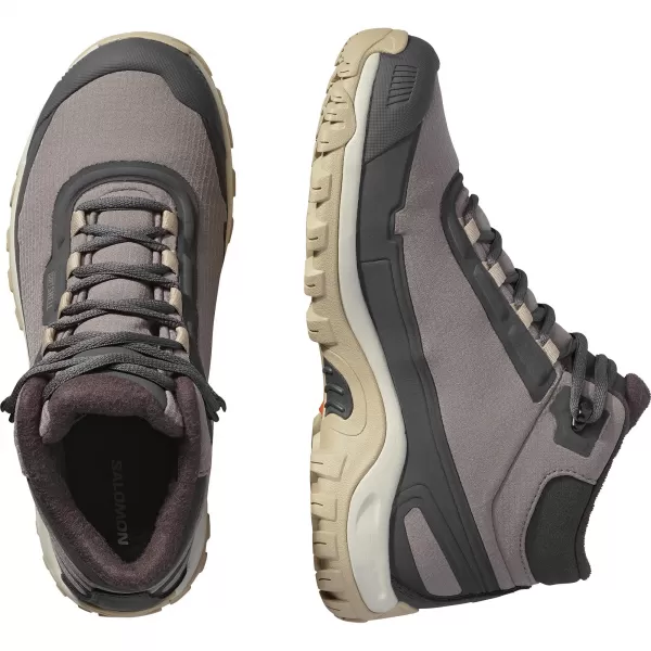  Damenschuhe SALOMON SHELTER WATERPROOF W PFLAUMENKÄTZCHEN/PHANTOM/DESSERTBRAUN 
