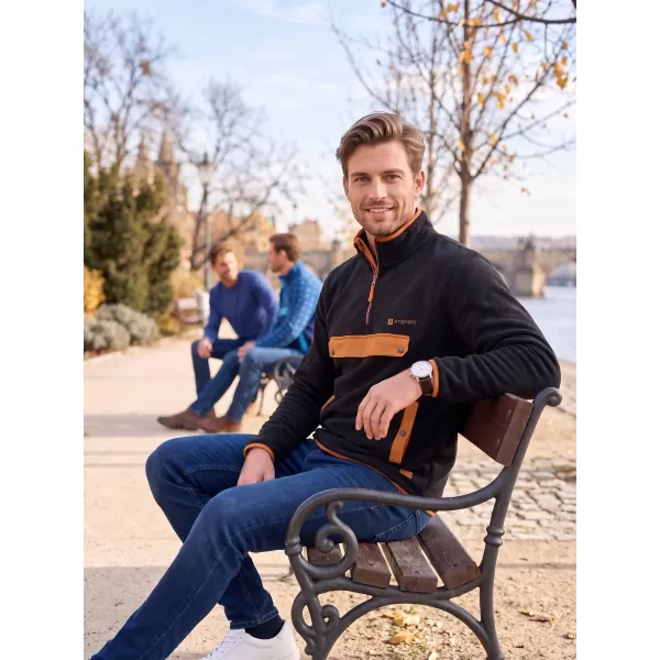  Fleece-Sweatshirt für Herren ALTISPORT GARM SCHWARZ/BRAUN 