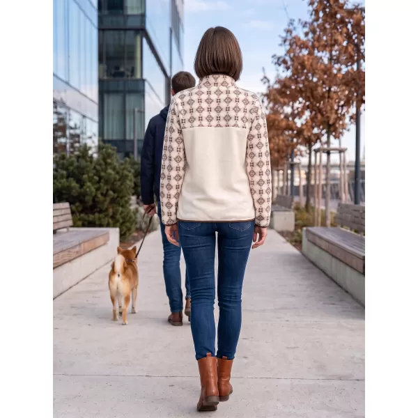  Fleece-Sweatshirt für Damen ALTISPORT GEMMY BEIGE 