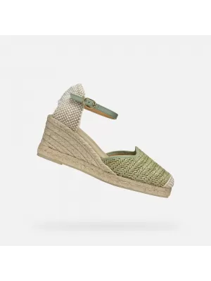 Damensandalen GEOX GELSA LOW HELLGRÜN