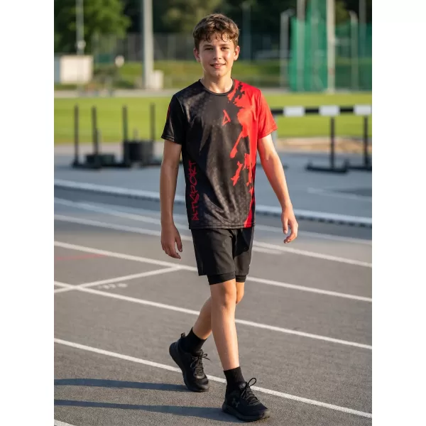  Funktionaler t -Shirt -Prämie von Kindern ALTISPORT VOJ/ALM112TR01 SCHWARZ 