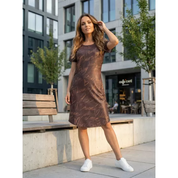  Erweitertes Premium-T-Shirt für Damen ALTISPORT VOJ/ALW084SAT02 BRAUN 