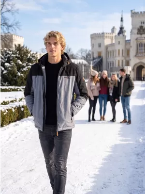 Herren-Winterjacke ALTISPORT GOLDWIN DUNKELGRAUE HIGHLIGHTS