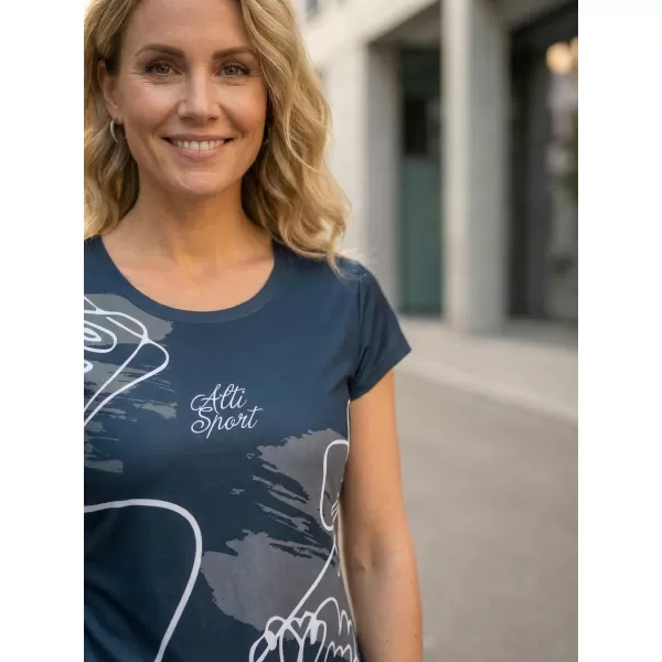  Damen Freizeitshirt Premium ALTISPORT VOJ/ALW120TR06 SCHWARZ 