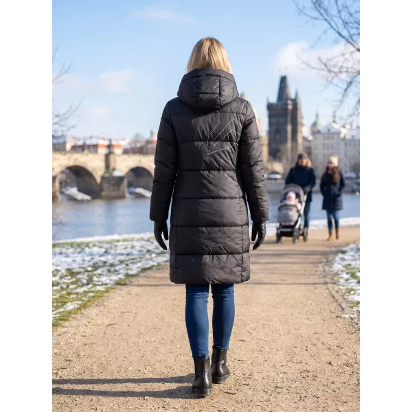  Damenmantel KIXMI VENECIA SCHWARZ/WEIß 
