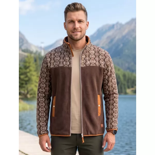  Fleece-Sweatshirt für Herren ALTISPORT GAMEL BRAUN 
