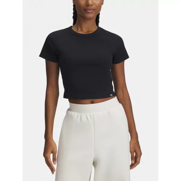  Damen-T-Shirt UNDER ARMOUR UA RIVAL RIB BABY TEE 6000264-001 SCHWARZ 
