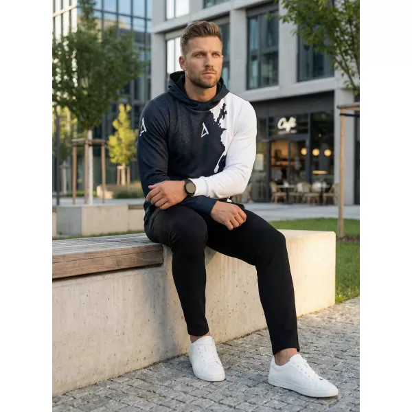  Funktionaler Sweatshirt -Premium von Männern ALTISPORT VOJ/ALM112MI01 SCHWARZ-WEIß 