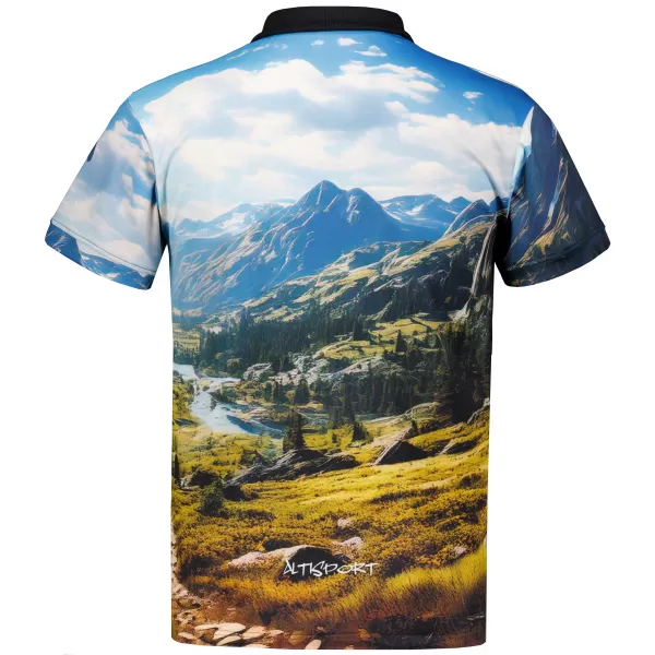  Herren-Funktions-T-Shirt mit Premium-Kragen ALTISPORT VOJ/ALM116TR05 GEBIRGE 
