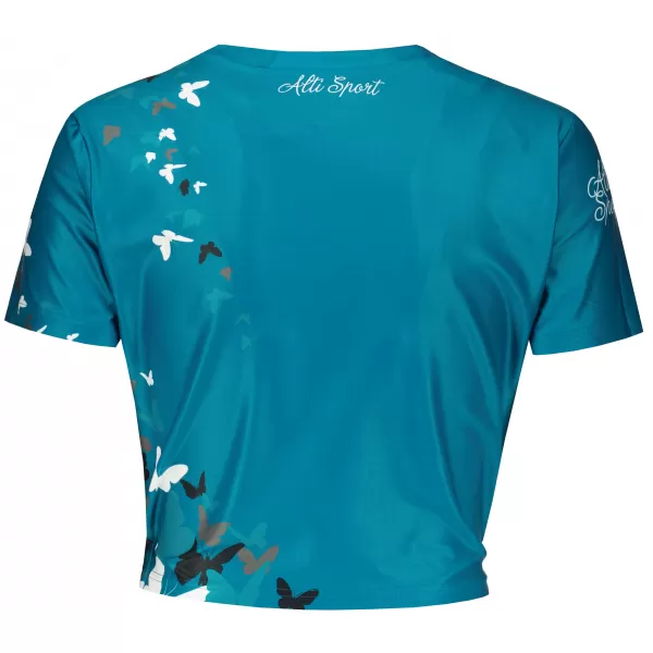  Funktionelles Premium-Crop-Top für Damen ALTISPORT VOJ/ALW022TR07 PETROLEJOVÁ KEROSIN 