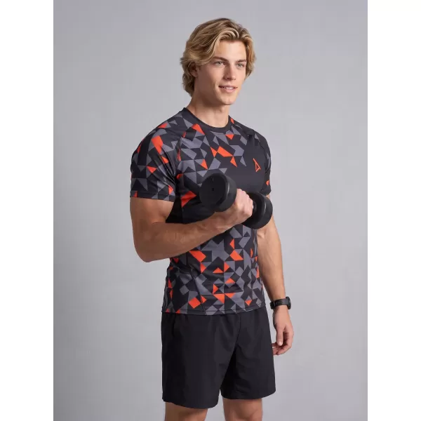  Funktionelle Kompression von Männern t -Shirt Premium ALTISPORT VOJ/ALM108TR04 SCHWARZ -ORANGE 