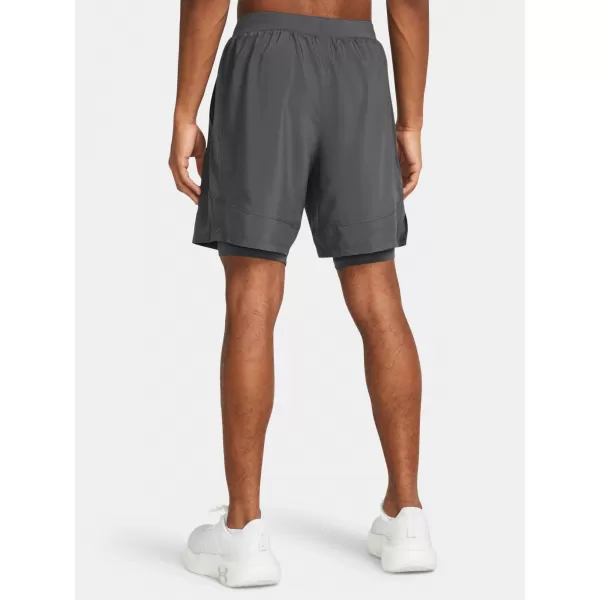  Herrenshorts UNDER ARMOUR UA LAUNCH 7'' 2-IN-1 SHORTS 1382641-025 GRAU 