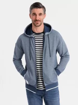 Herren -Sweatshirt OMBRE BLACK OM-SSZP-0210 MARINEBLAU