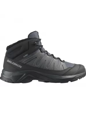 Herrenschuhe SALOMON X-ADVENTURE COLDRUSH WATERPROOF ASPHALT/SCHWARZ/LEGIERUNG