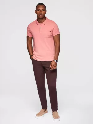 Herren t -Shirt mit einem Kragen OMBRE OM-POWS-0142 ROSA