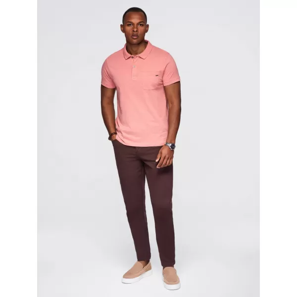  Herren t -Shirt mit einem Kragen OMBRE OM-POWS-0142 ROSA 