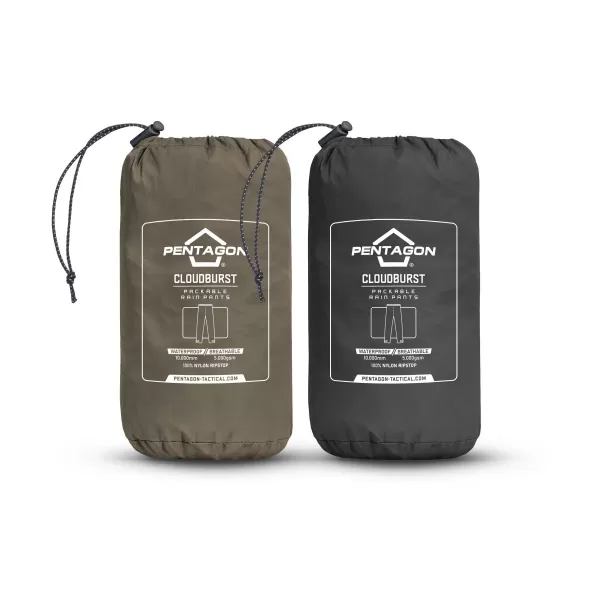  Hose PENTAGON CLOUDBURST PACKABLE UNISEX RAIN PANTS K07021 BRAUNGRAU 