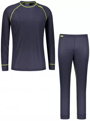 Herren-Thermoset ALTISPORT GAIN DUNKELGRAU/LIMONE