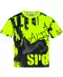 Funktionaler t -Shirt -Prämie von Kindern ALTISPORT VOJ/ALK076TR01 SCHWARZ/FLUO GELB