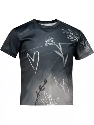Funktionaler t -Shirt -Prämie von Kindern ALTISPORT VOJ/ALK083TR01 SCHWARZ UND WEIß