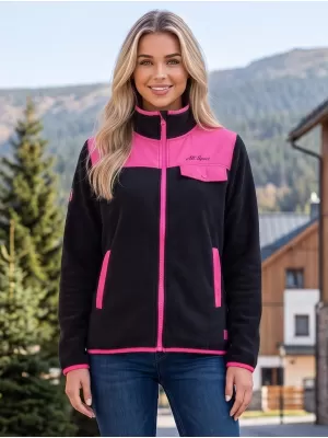 Fleece-Sweatshirt für Damen ALTISPORT GENESIS SCHWARZ