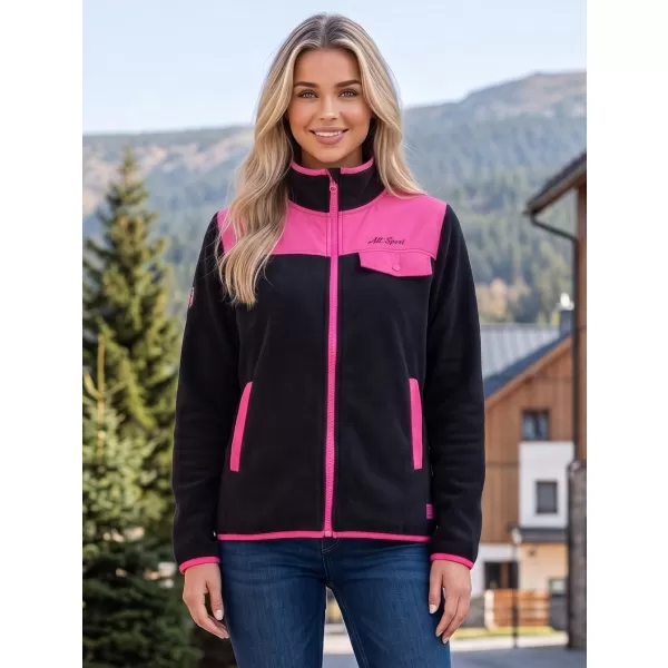  Fleece-Sweatshirt für Damen ALTISPORT GENESIS SCHWARZ 