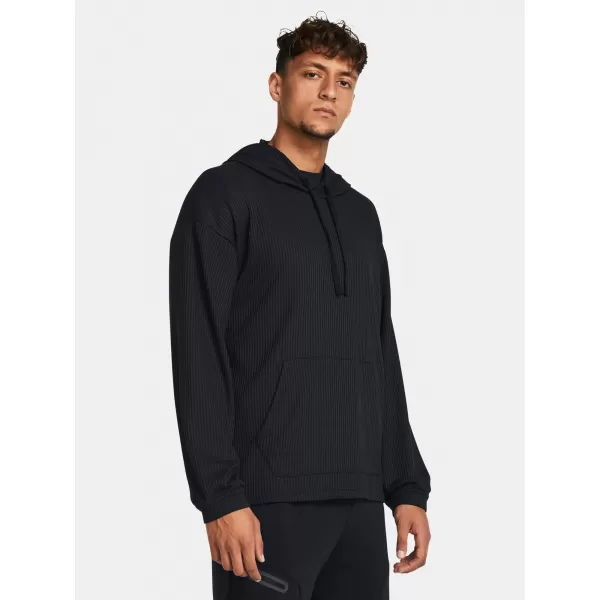  Herren-Sweatshirt UNDER ARMOUR UA RIVAL WAFFLE HOODIE 1383108-001 SCHWARZ 