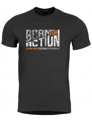 T-Shirt PENTAGON AGERON BORN FOR ACTION K09012 SCHWARZ