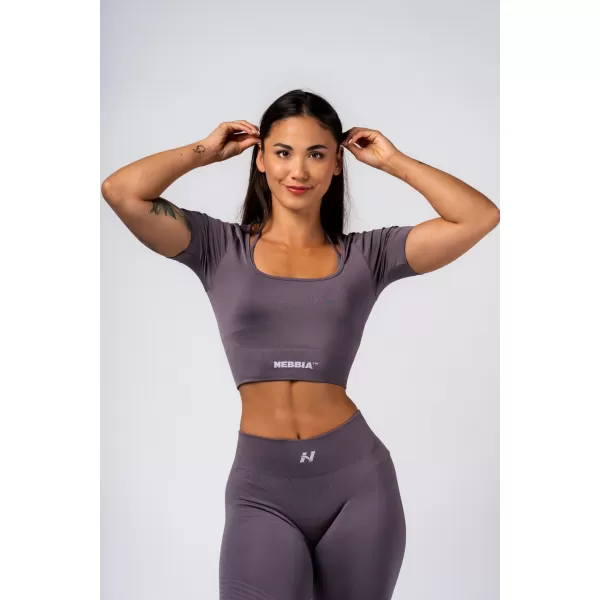  Formendes nahtloses Crop-Top FLOW SEAMLESS 499 DARK GREY Nebbia 