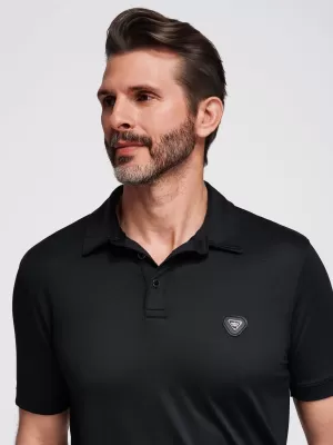 Herren t -Shirt mit einem Kragen OMBRE OM-POSS-0150 SCHWARZ