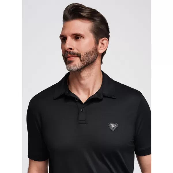  Herren t -Shirt mit einem Kragen OMBRE OM-POSS-0150 SCHWARZ 