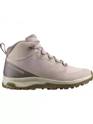 Damenschuhe SALOMON OUTSNAP WATERPROOF W ÄTHER/EISEN/KOJOTENBRAUN