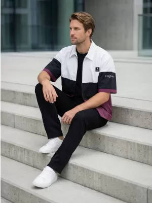 Premium-Herrenhemd ALTISPORT VOJ/ALM051KOS01 BURGUND