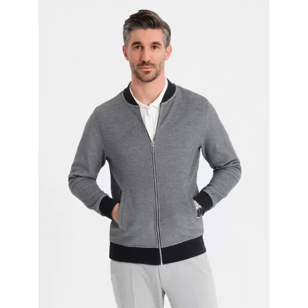  Herren -Sweatshirt OMBRE OM-SSZP-0210 SCHWARZ 