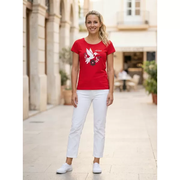  Frauen t -Shirt mit kurzen Ärmeln ALTISPORT ALW192122 ROT 